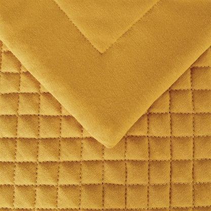 Essentials Quilted Waffle Runner & Cushions Ochre