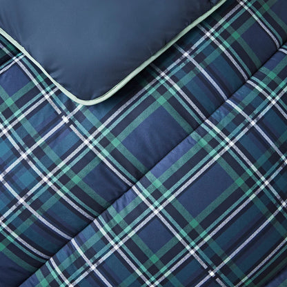 10.5 tog Coverless Duvet Shaped for Caravans and motorhomes - Tartan Blue