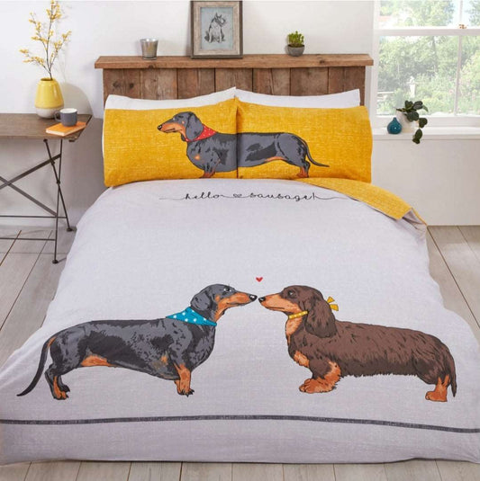 Hello Sausage Double Duvet set