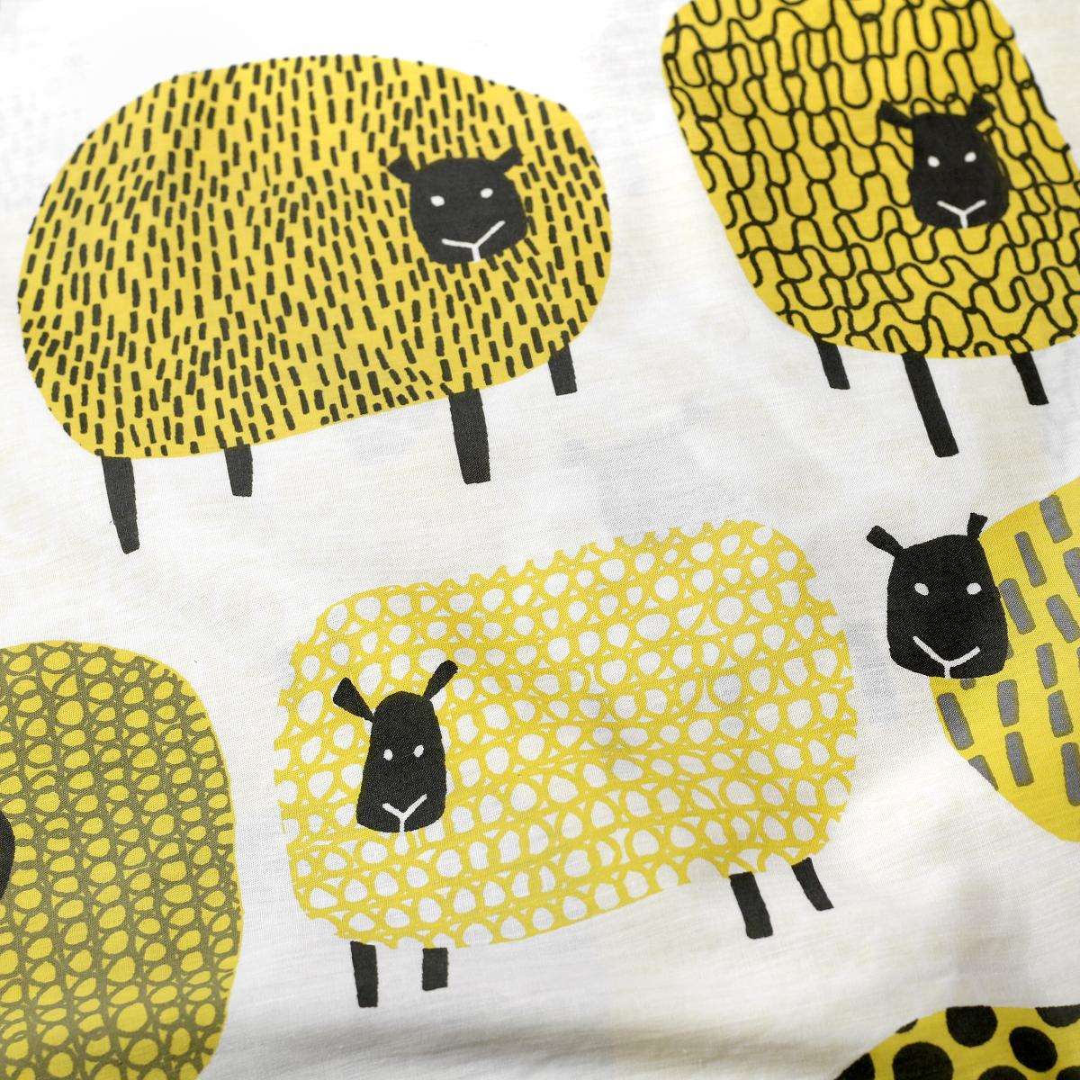 Dotty Sheep Double Duvet Set Ochre