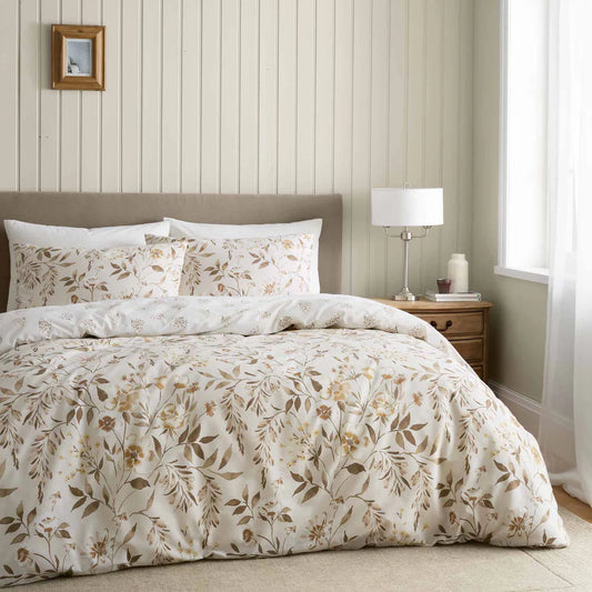 Isadora Floral Duvet Set for Caravans and Motorhomes - Natural