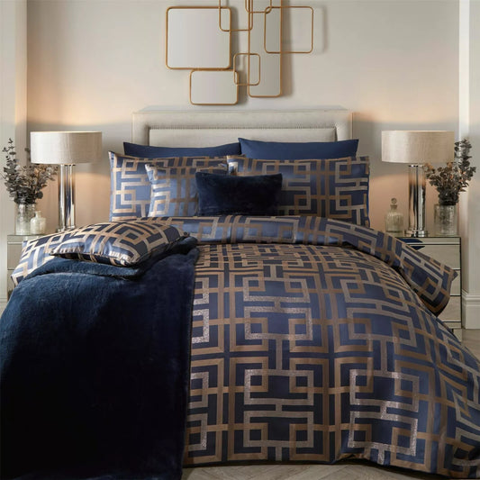 OTS Bardon Double Duvet Set Navy