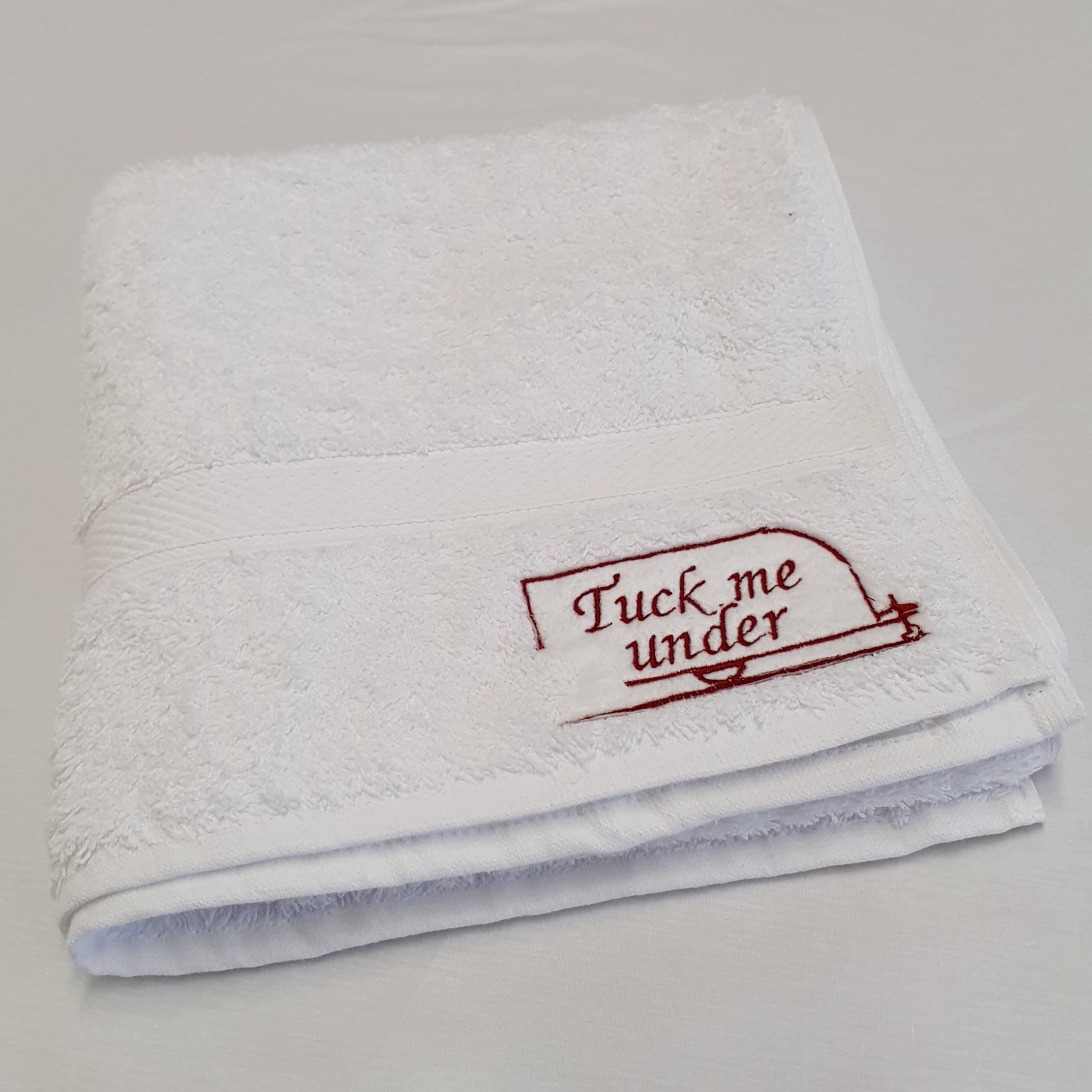 Personalised Hand Towel Tuck Me Under