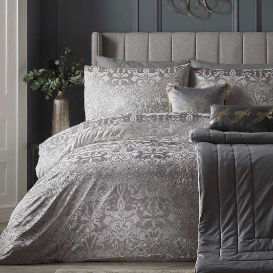 OTS Firenza Double Duvet Set in Silver