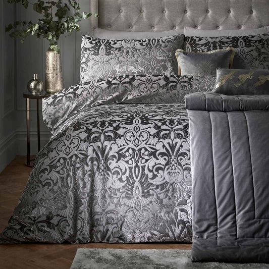 Firenza by Laurence Llewelyn-Bowen Double Duvet Set in Slate