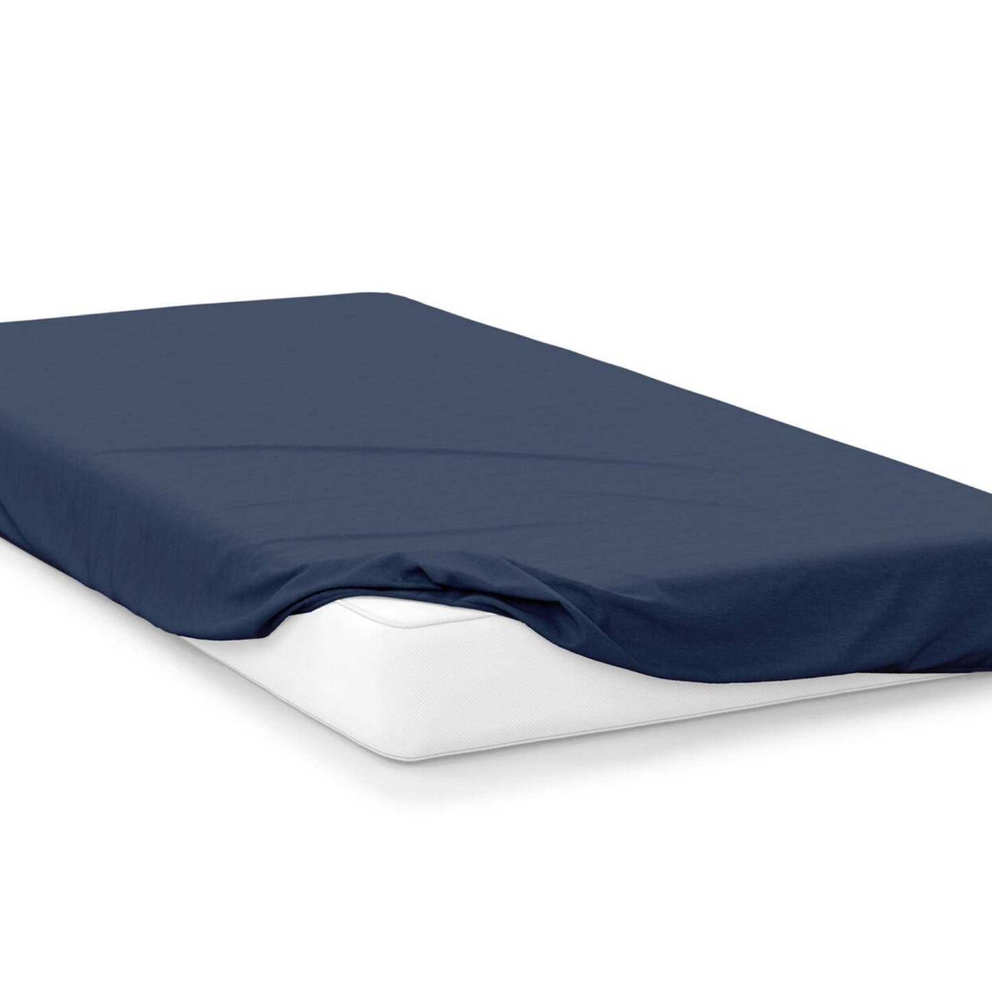 navy  right hand bed shape egyptian cotton fitted Top Sheet